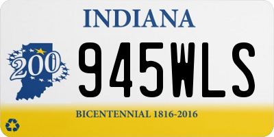 IN license plate 945WLS