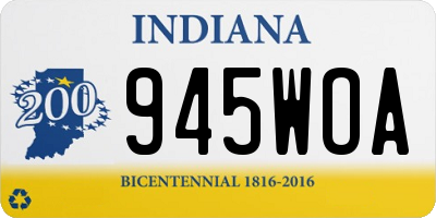 IN license plate 945WOA