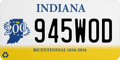 IN license plate 945WOD