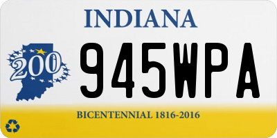 IN license plate 945WPA
