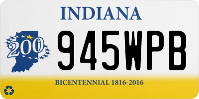 IN license plate 945WPB