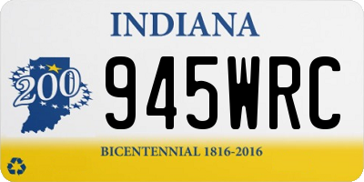 IN license plate 945WRC