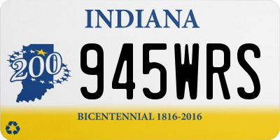 IN license plate 945WRS