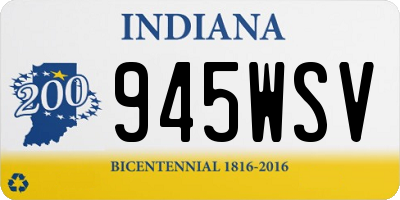 IN license plate 945WSV