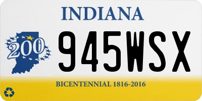 IN license plate 945WSX