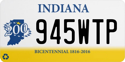 IN license plate 945WTP