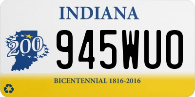 IN license plate 945WUO