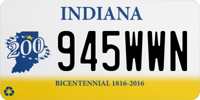 IN license plate 945WWN