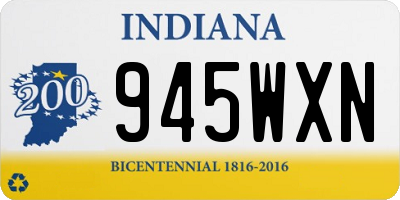 IN license plate 945WXN