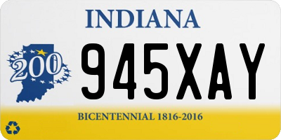 IN license plate 945XAY