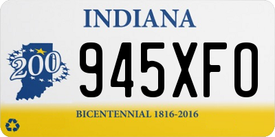 IN license plate 945XFO