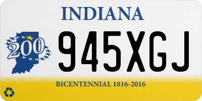 IN license plate 945XGJ