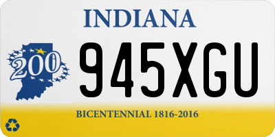 IN license plate 945XGU