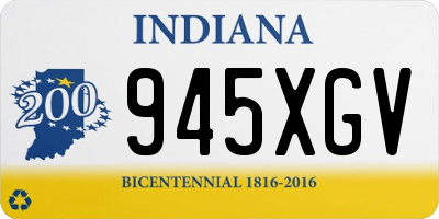 IN license plate 945XGV