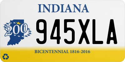 IN license plate 945XLA