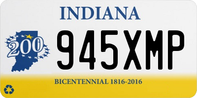 IN license plate 945XMP
