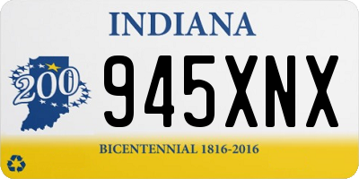 IN license plate 945XNX
