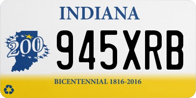 IN license plate 945XRB