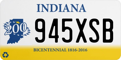 IN license plate 945XSB