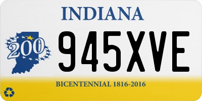 IN license plate 945XVE