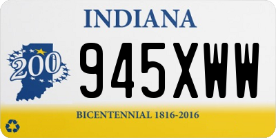 IN license plate 945XWW