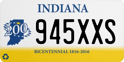 IN license plate 945XXS