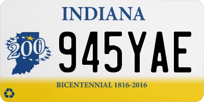 IN license plate 945YAE