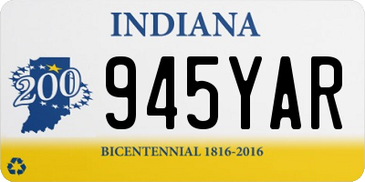 IN license plate 945YAR