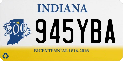 IN license plate 945YBA