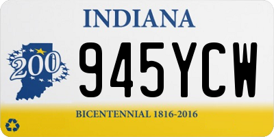 IN license plate 945YCW