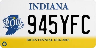 IN license plate 945YFC