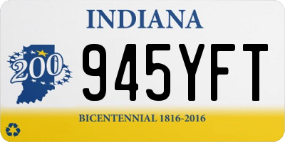 IN license plate 945YFT
