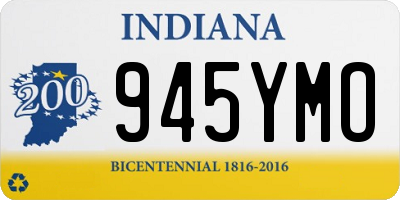 IN license plate 945YMO