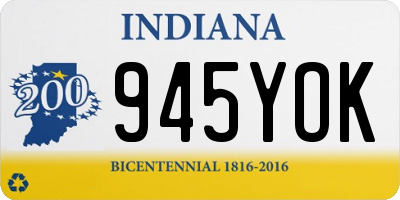 IN license plate 945YOK