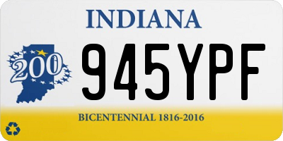 IN license plate 945YPF
