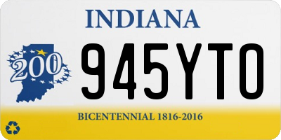 IN license plate 945YTO