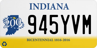 IN license plate 945YVM