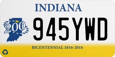 IN license plate 945YWD