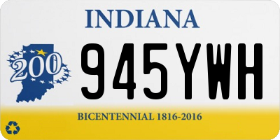 IN license plate 945YWH