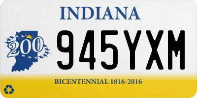 IN license plate 945YXM