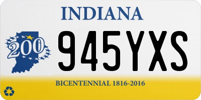 IN license plate 945YXS