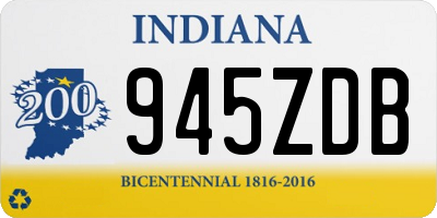 IN license plate 945ZDB