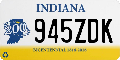IN license plate 945ZDK
