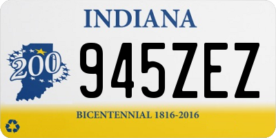 IN license plate 945ZEZ