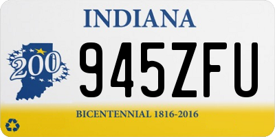 IN license plate 945ZFU