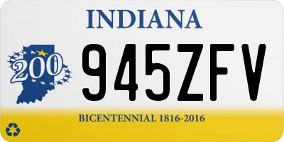 IN license plate 945ZFV