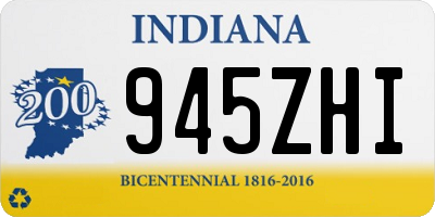 IN license plate 945ZHI