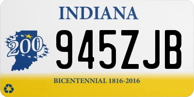 IN license plate 945ZJB