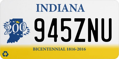 IN license plate 945ZNU
