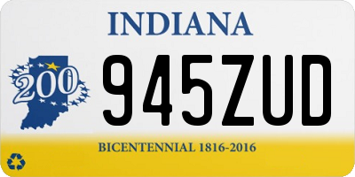 IN license plate 945ZUD
